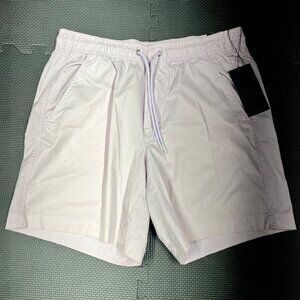 VRST Mens Easy Stretch Shorts Mellow Lilac Medium Custom Dyed Elastic Waist Ligh